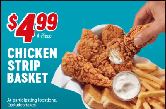 Dairy Queen Chicken Strip Basket Menu