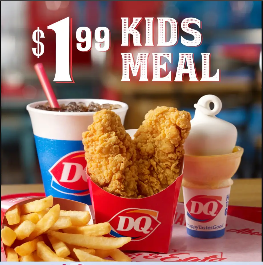 Dairy Queen Kids Meals Menu