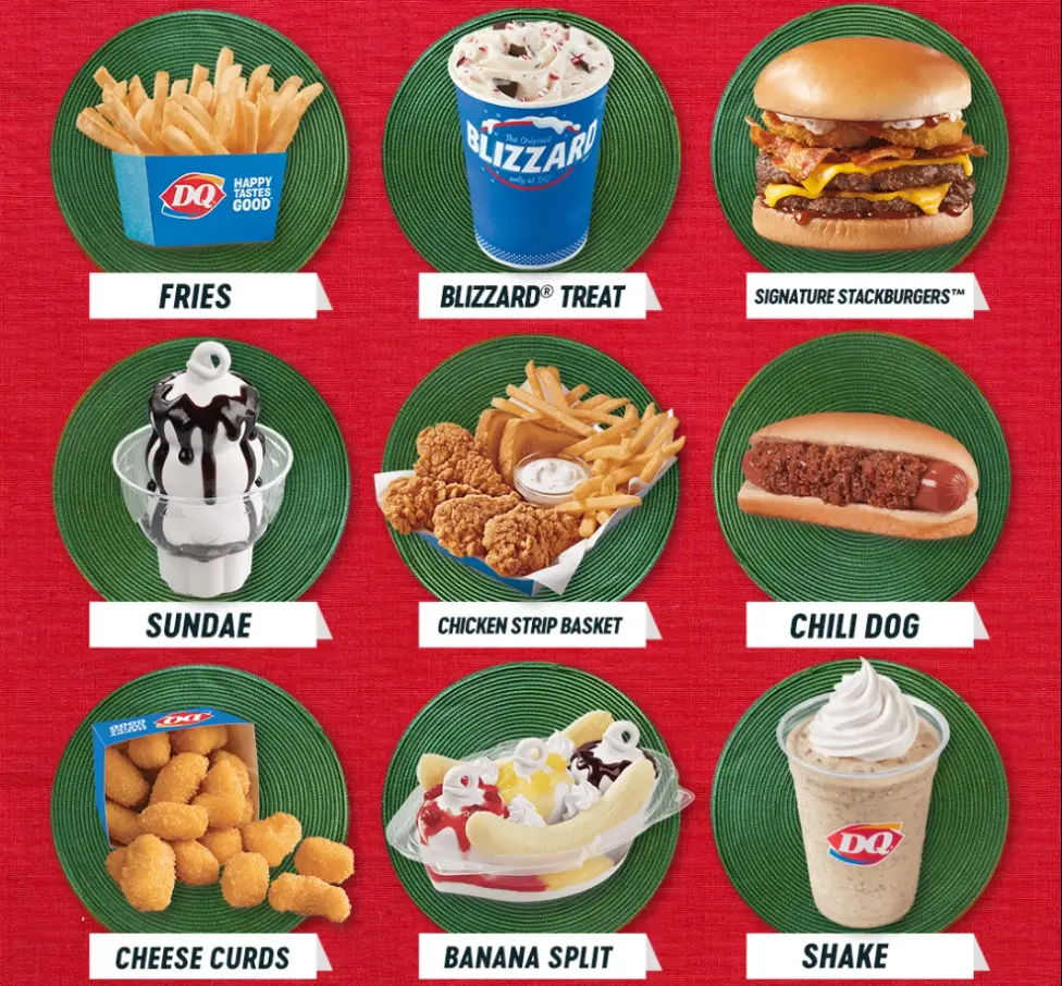 Dairy Queen Most Popular Menu